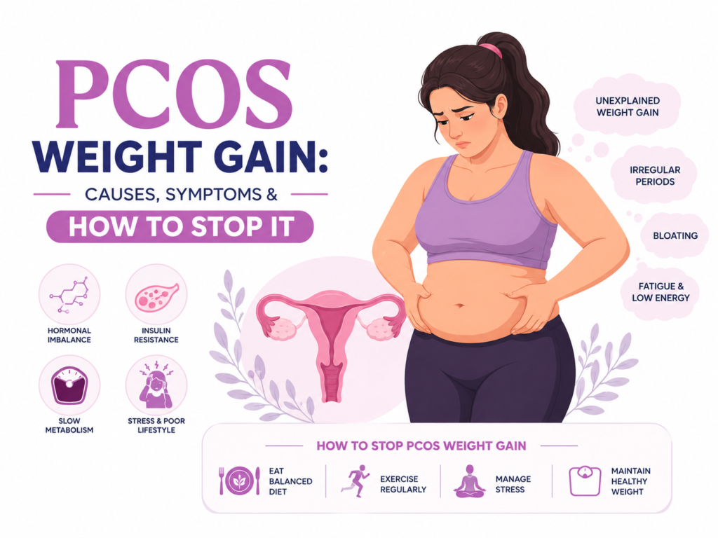 why does pcos cause weight gain